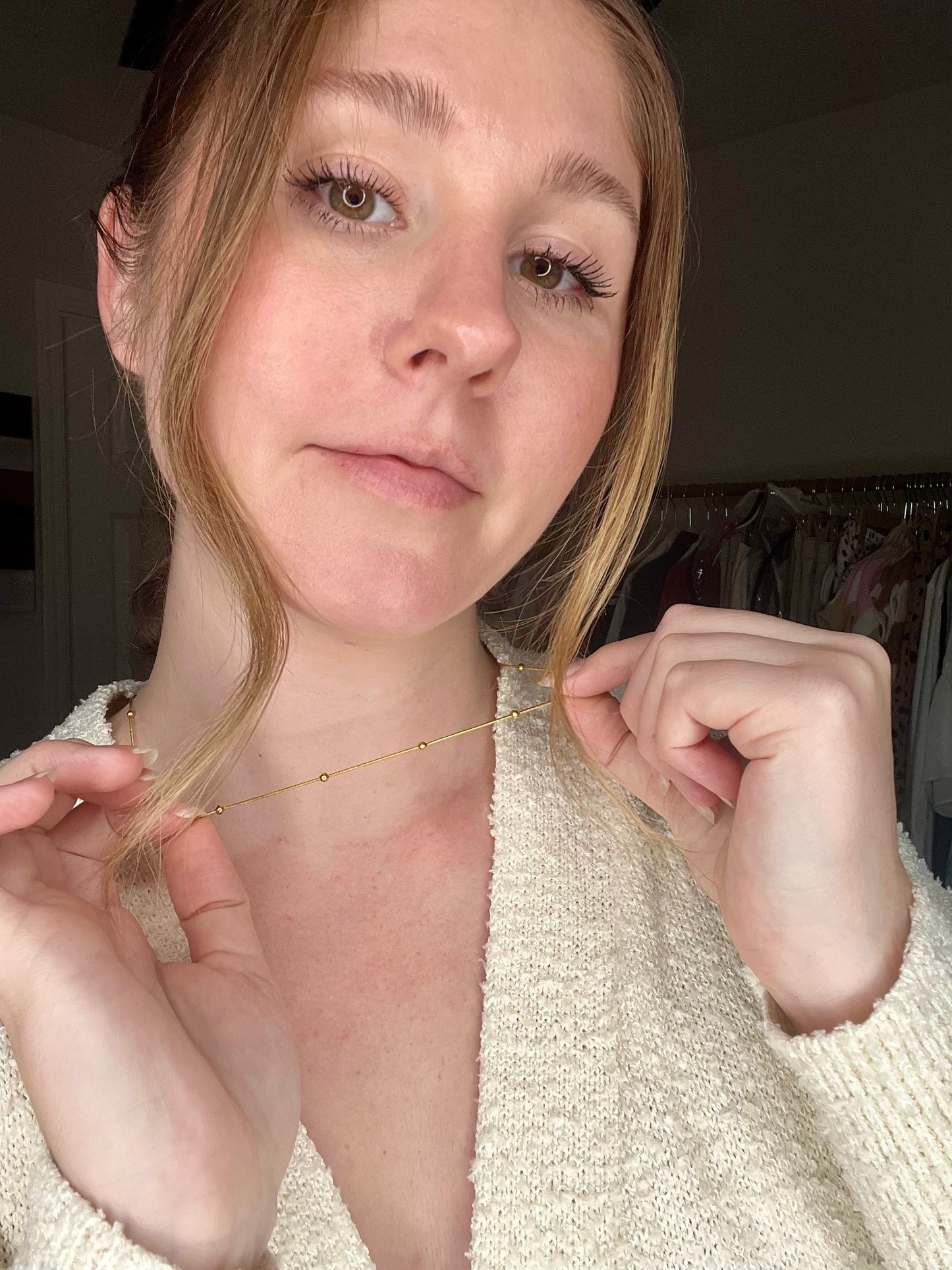 Dotted Gold Plated Necklace