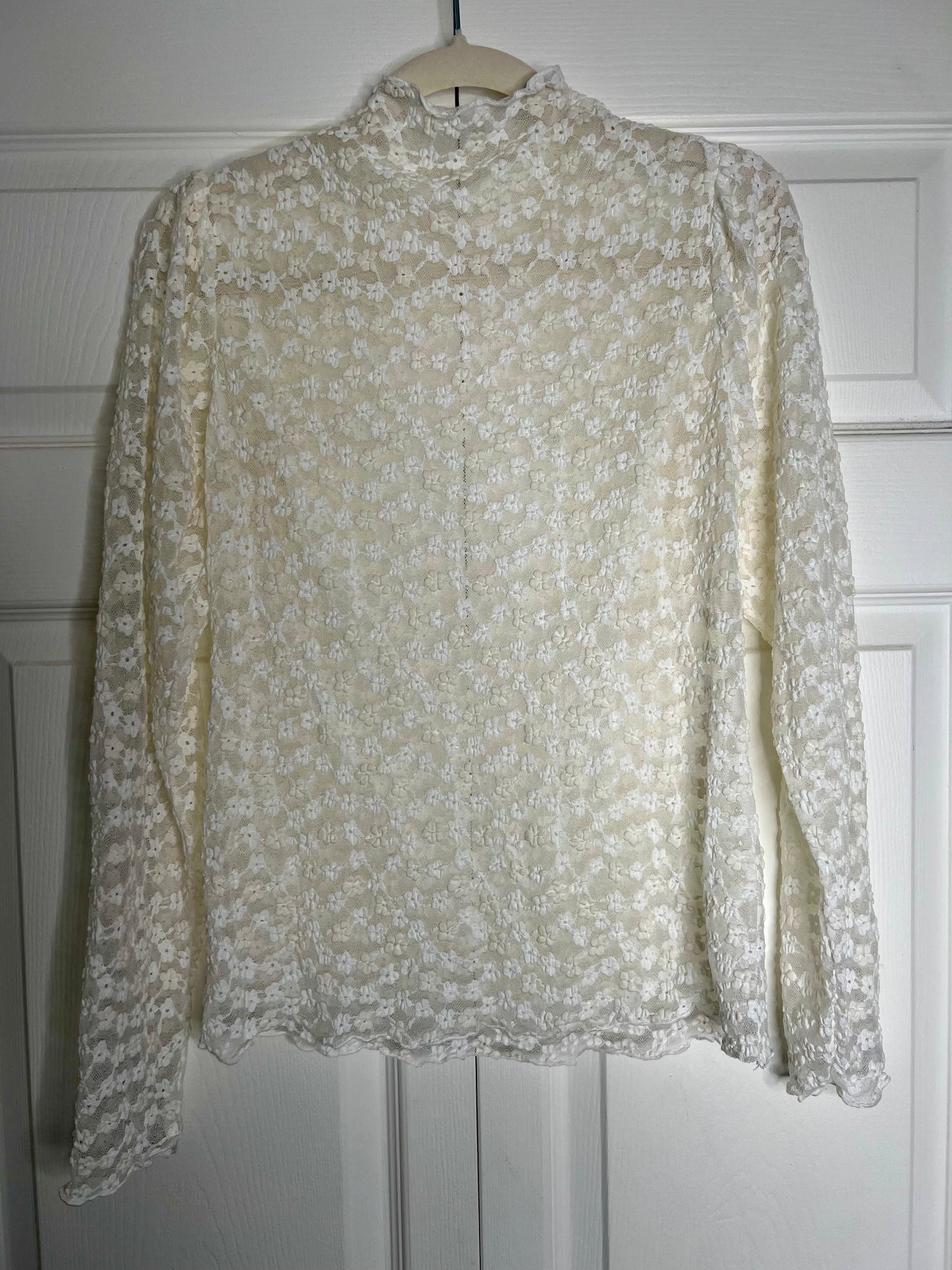 LucyBrook Boutique Brooke's Closet: Off White Sheer Floral Top