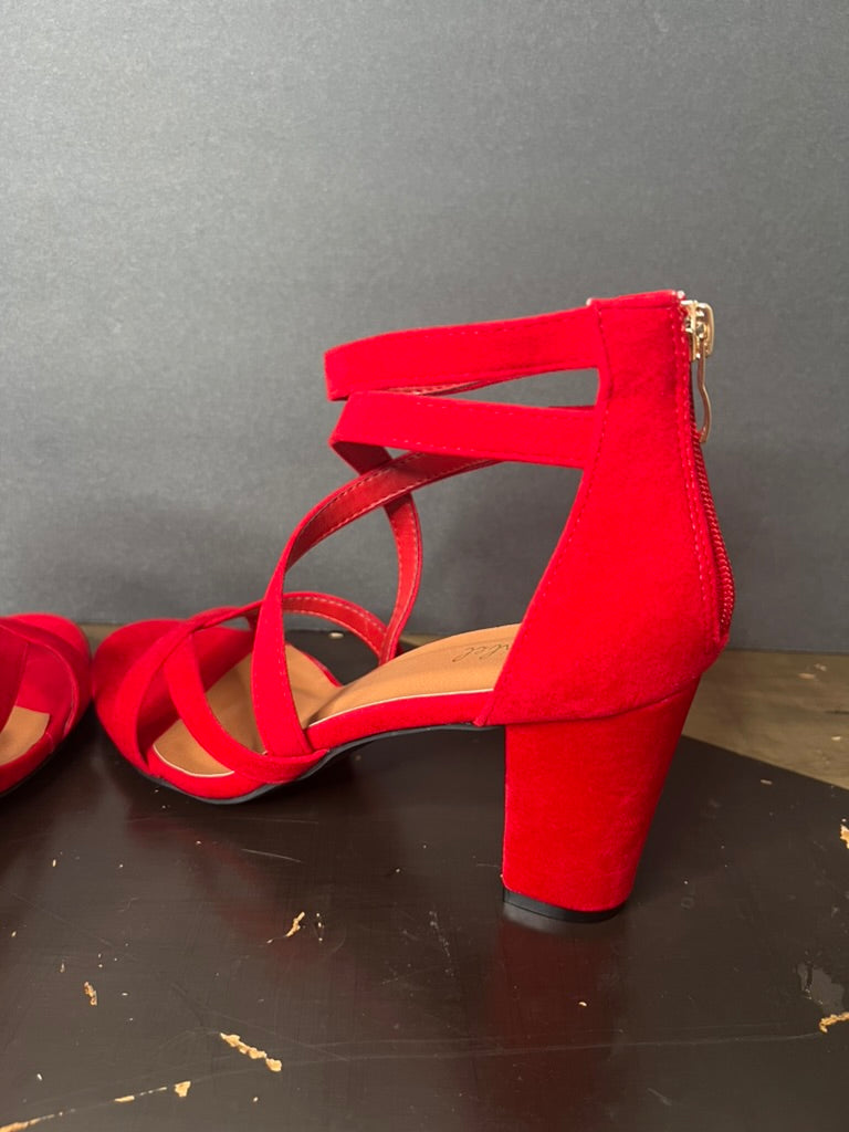LucyBrook Boutique Brooke's Closet: Red Strappy Heels