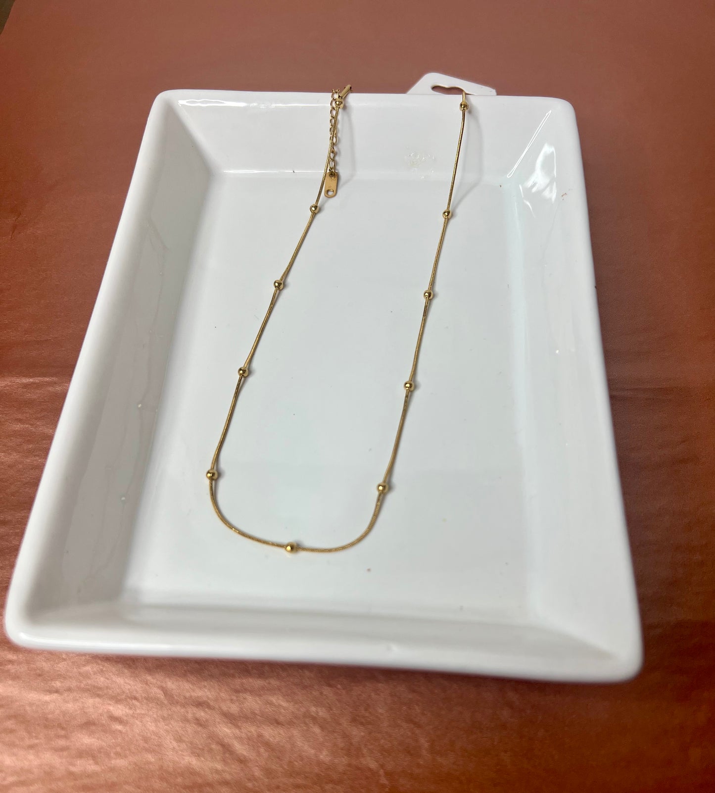 Dotted Gold Plated Necklace