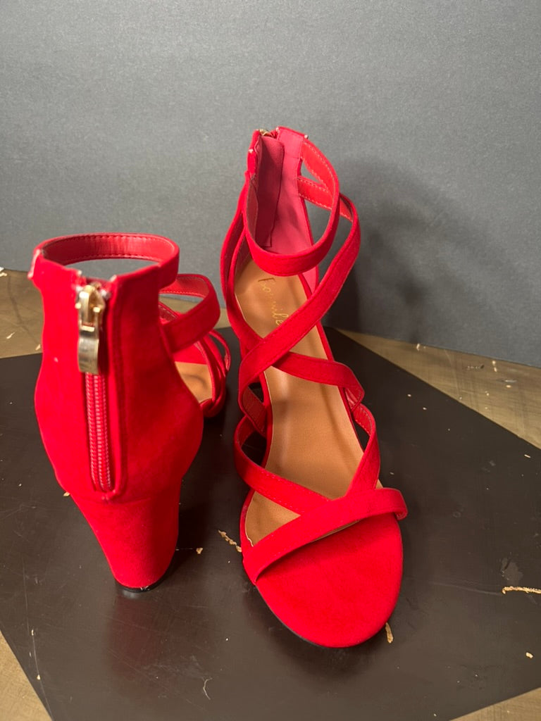 LucyBrook Boutique Brooke's Closet: Red Strappy Heels