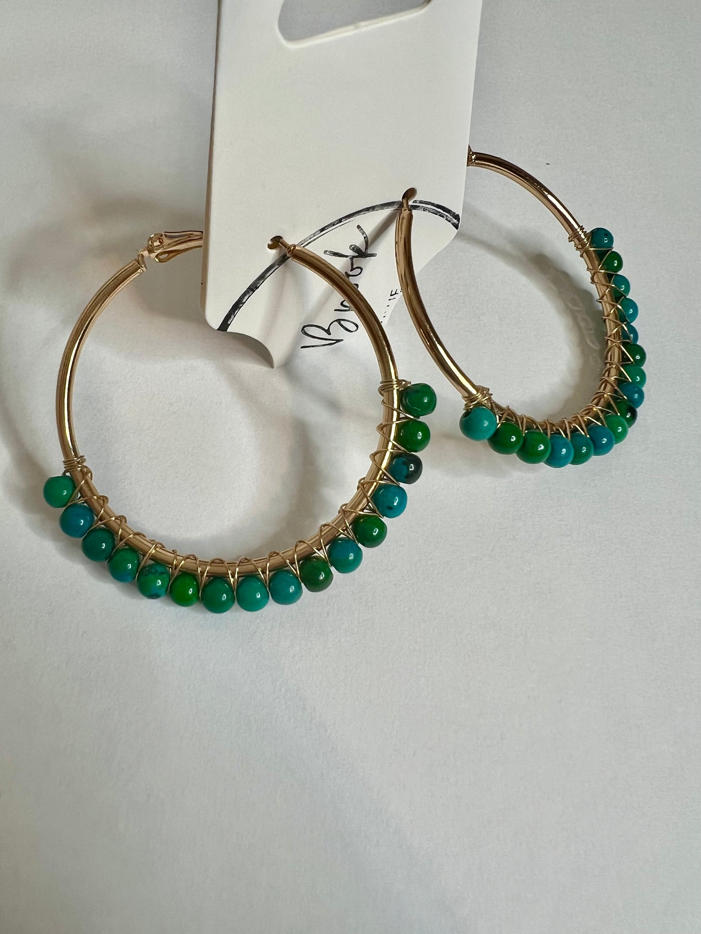 LucyBrook Boutique Phoenix Beaded Hoop Earrings