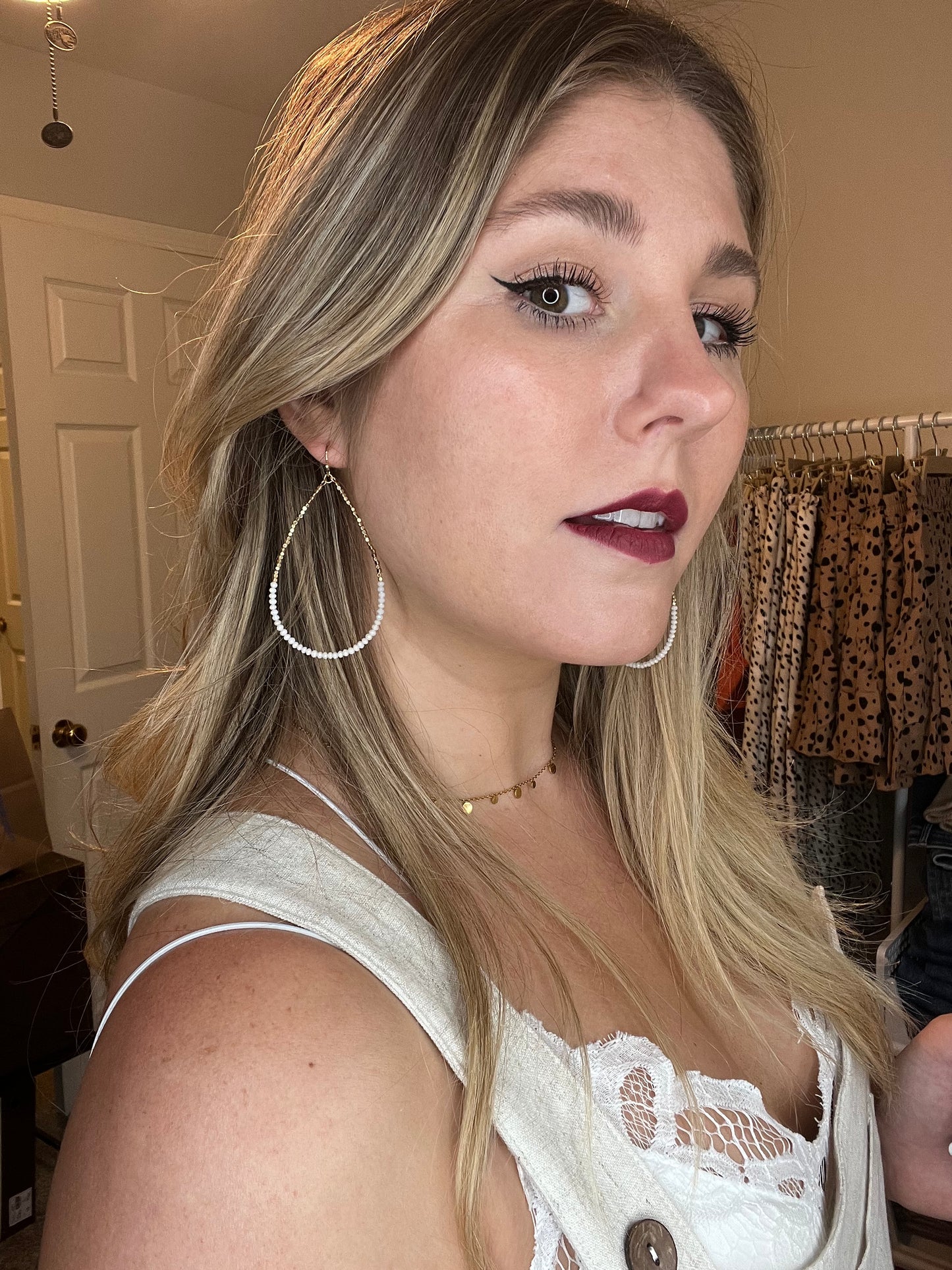 LucyBrook Boutique Raindrop Hoop Earrings