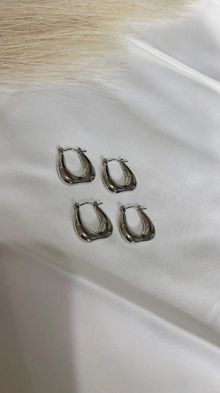 LucyBrook Boutique Silver Drop Hoops