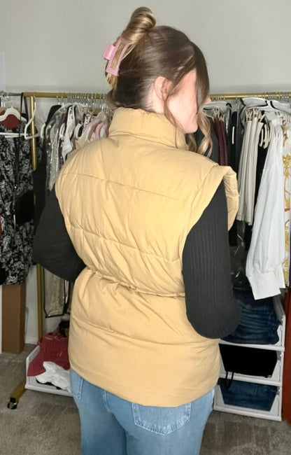 LucyBrook Boutique Brooke's Closet: Camel Puffer Vest