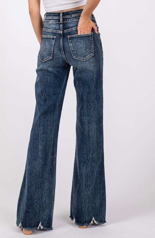 Petra High Rise Stretch Wide Leg Denim