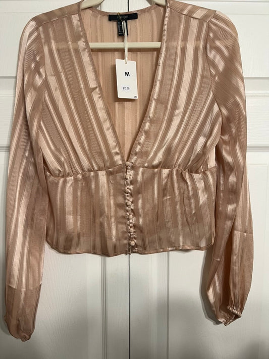 Brooke's Closet: Beige Button Front Blouse