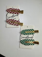 LucyBrook Boutique Checkered Hair Clip 2 set