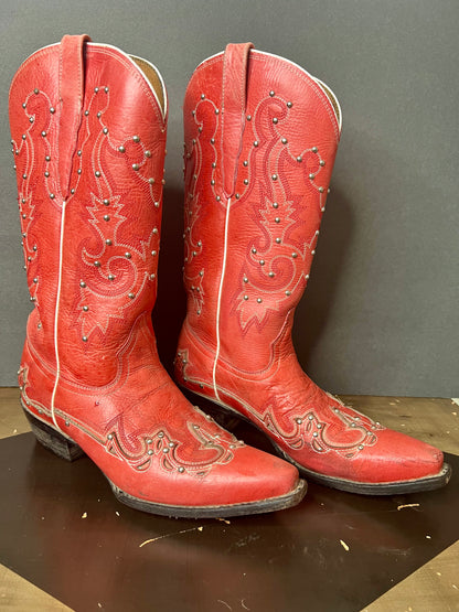 LucyBrook Boutique Brooke's Closet: Cherry Red Cowgirl Boots