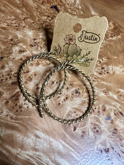 Justin Brand Gold Lasso Earring