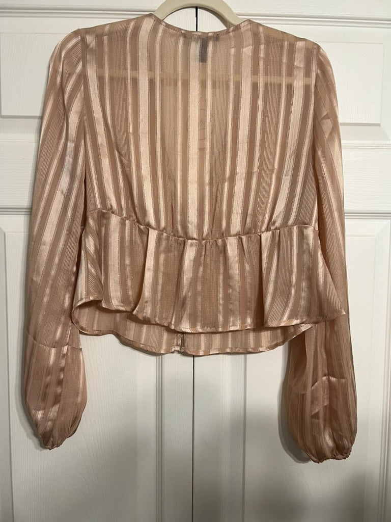 Brooke's Closet: Beige Button Front Blouse