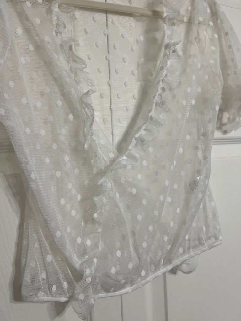 Brooke's Closet: Lace Dot Sheer Blouse