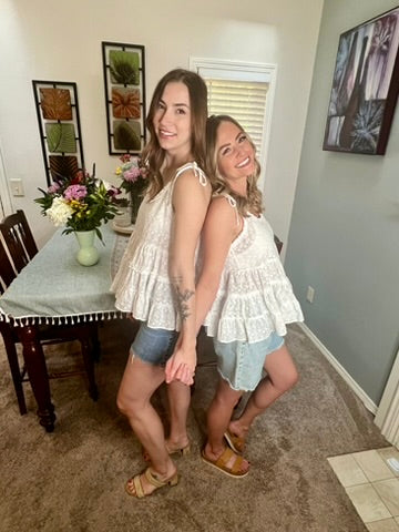 LucyBrook Boutique Sheer Lace Babydoll Tank Top