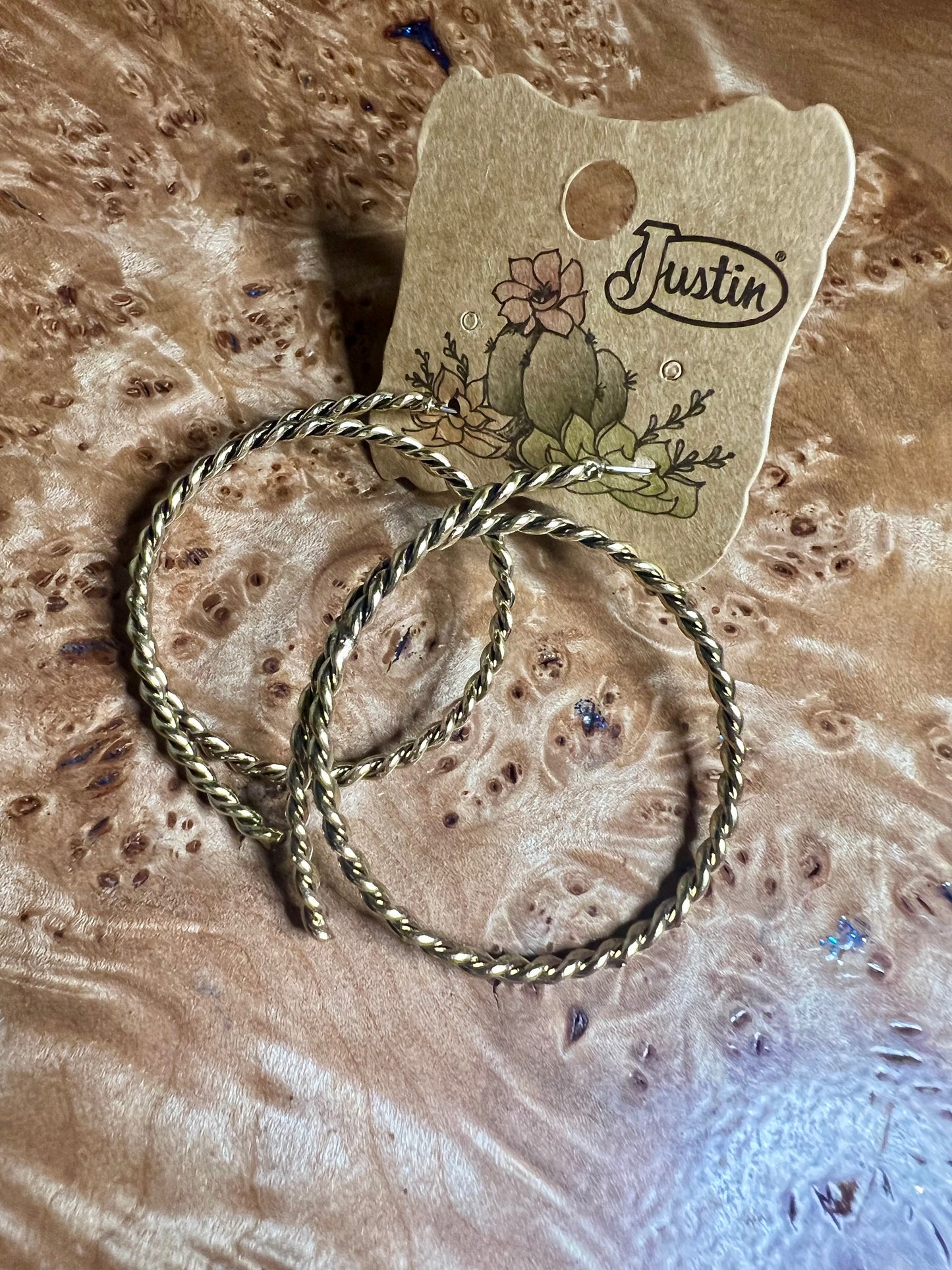 Justin Brand Gold Lasso Earring