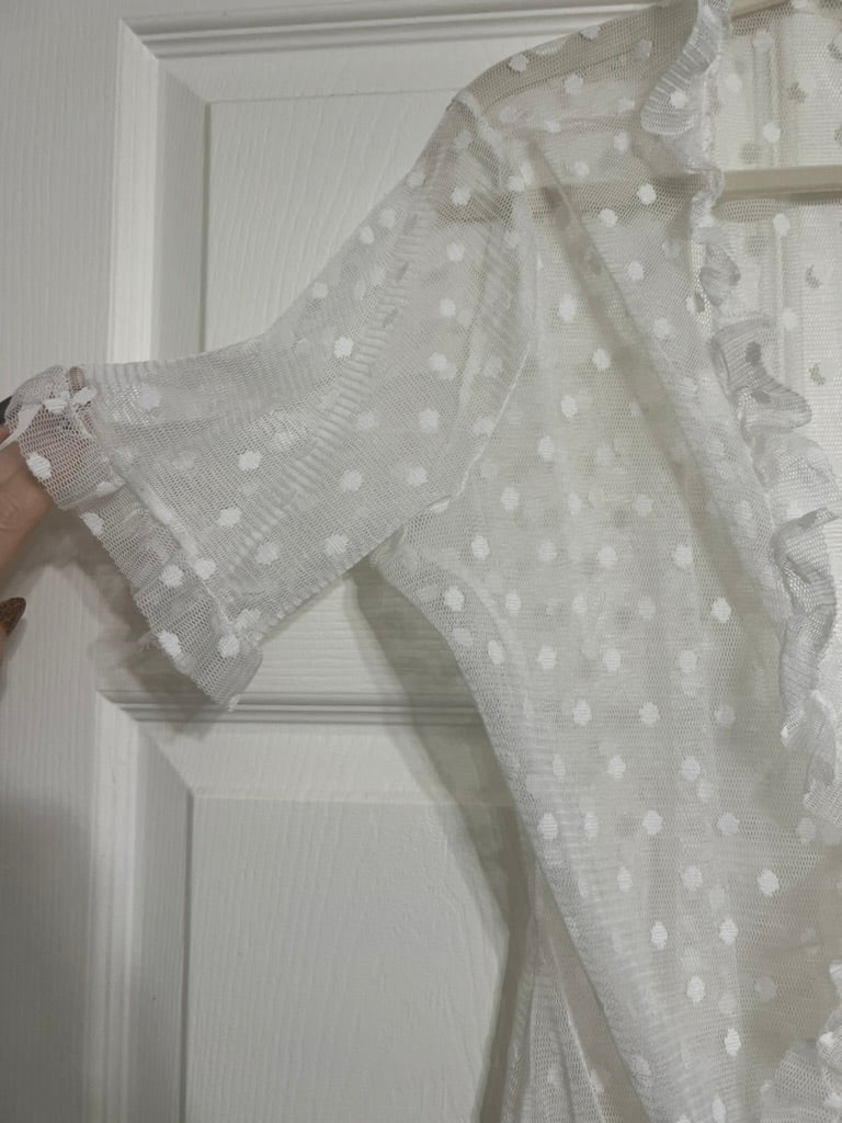 Brooke's Closet: Lace Dot Sheer Blouse