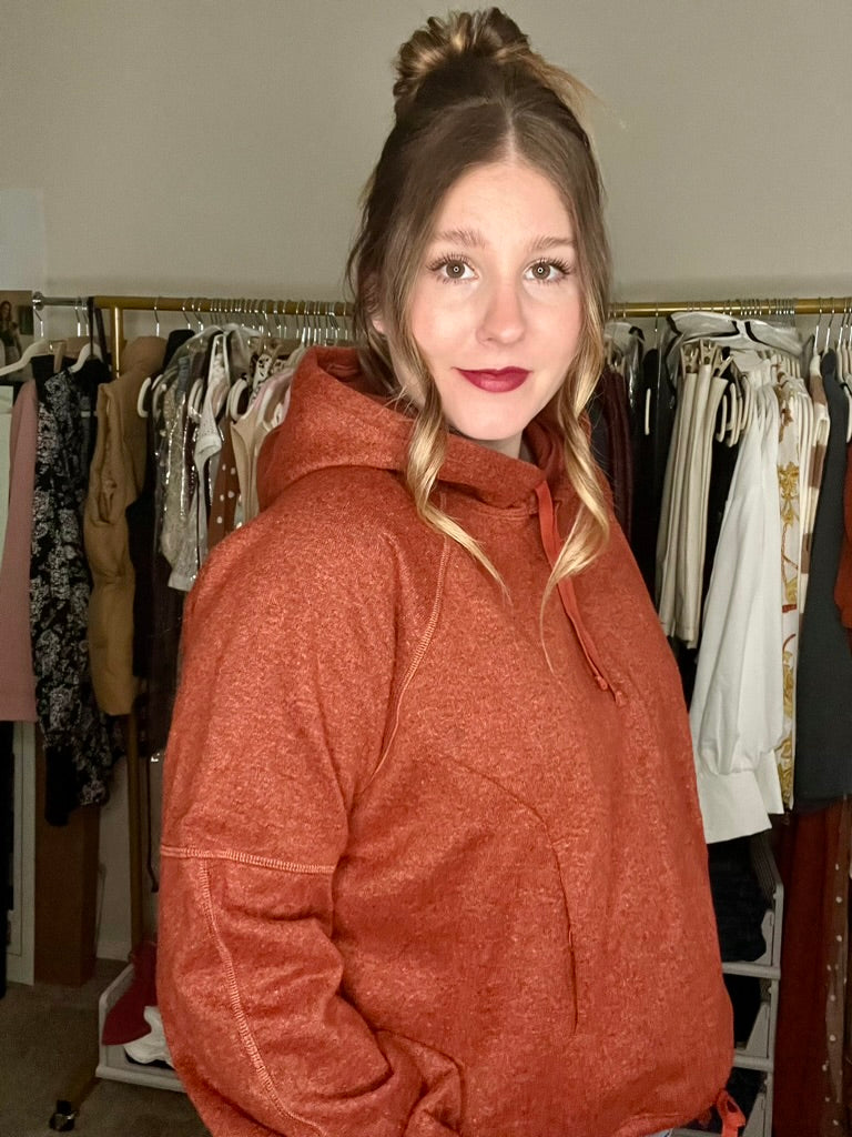 LucyBrook Boutique Brooke's Closet: Burnt Orange Hoodie