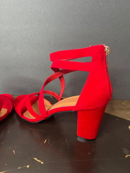 LucyBrook Boutique Brooke's Closet: Red Strappy Heels