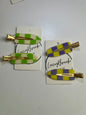 LucyBrook Boutique Checkered Hair Clip 2 set