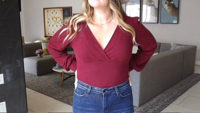 Ruby Knit V-Neck Bodysuit