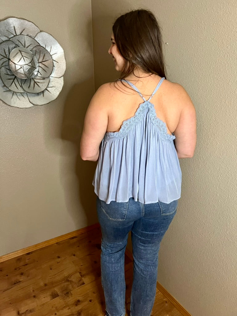 Lacey Pale Blue Cami Top – LucyBrook