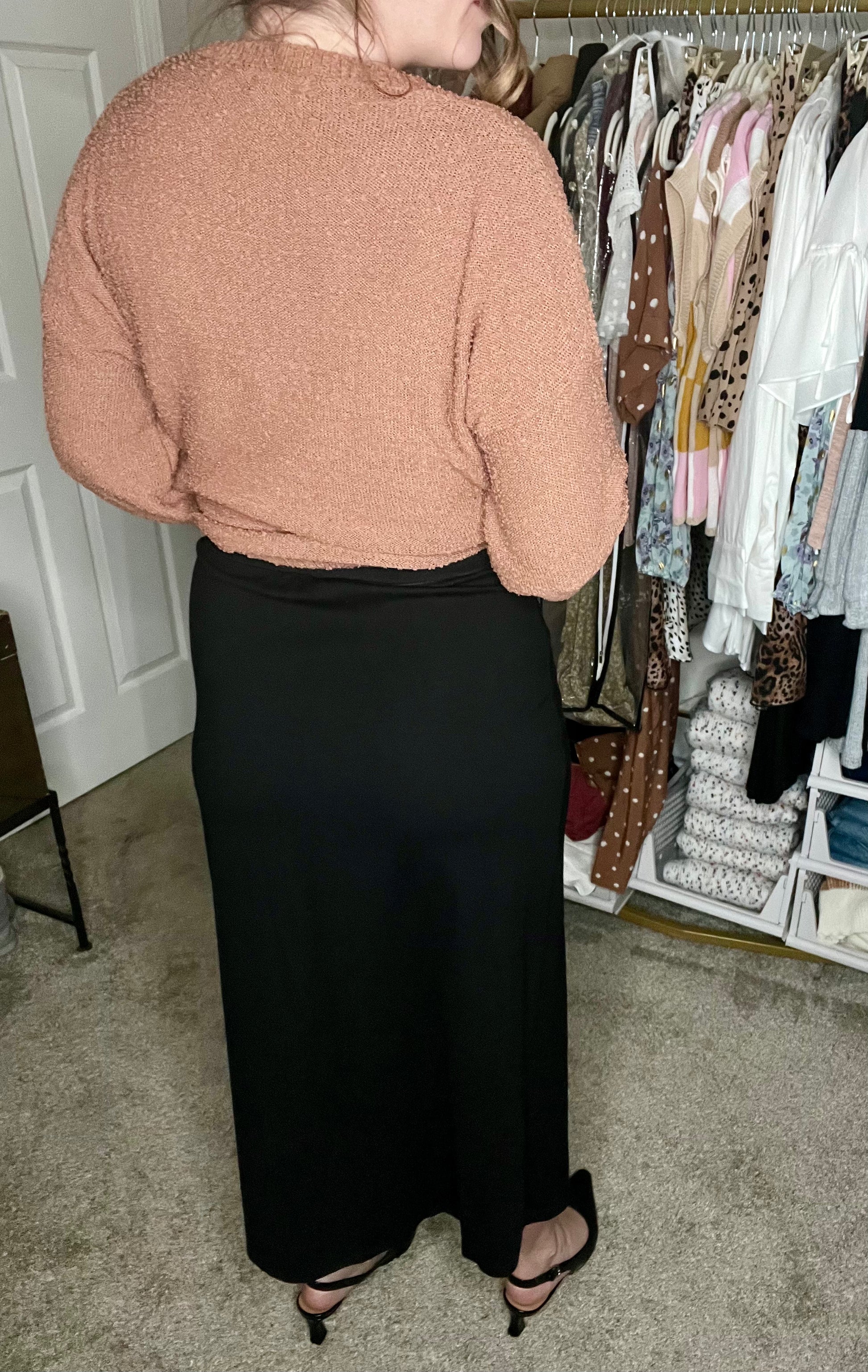 LucyBrook Boutique Brooke's Closet: Black Side Zip Midi Skirt