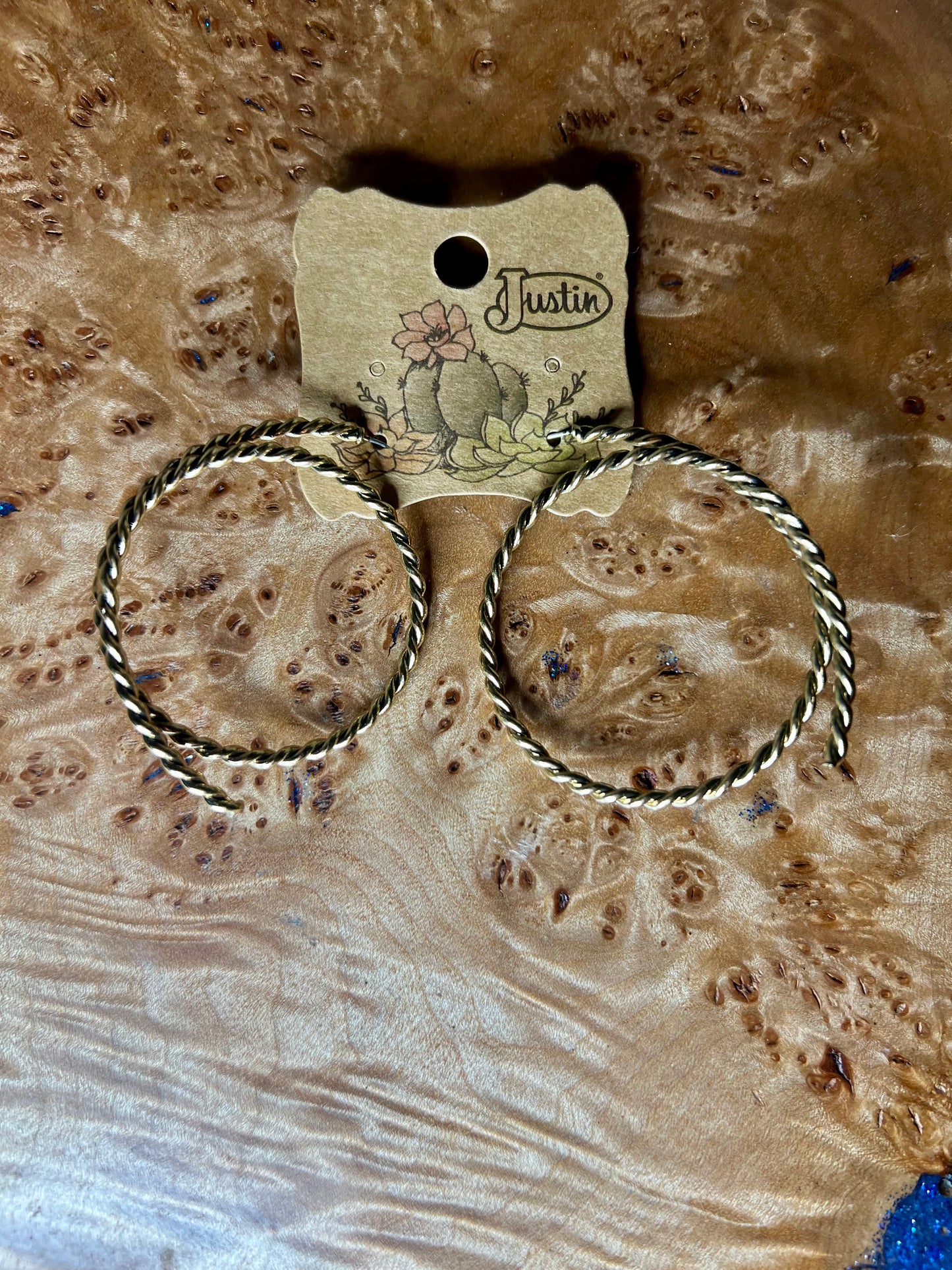 Justin Brand Gold Lasso Earring