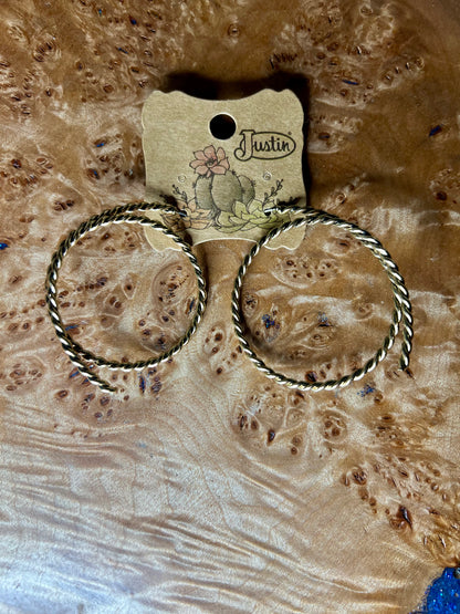 Justin Brand Gold Lasso Earring