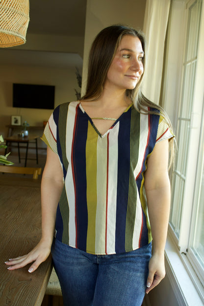 Brooke's Closet: SS Stripe Blouse