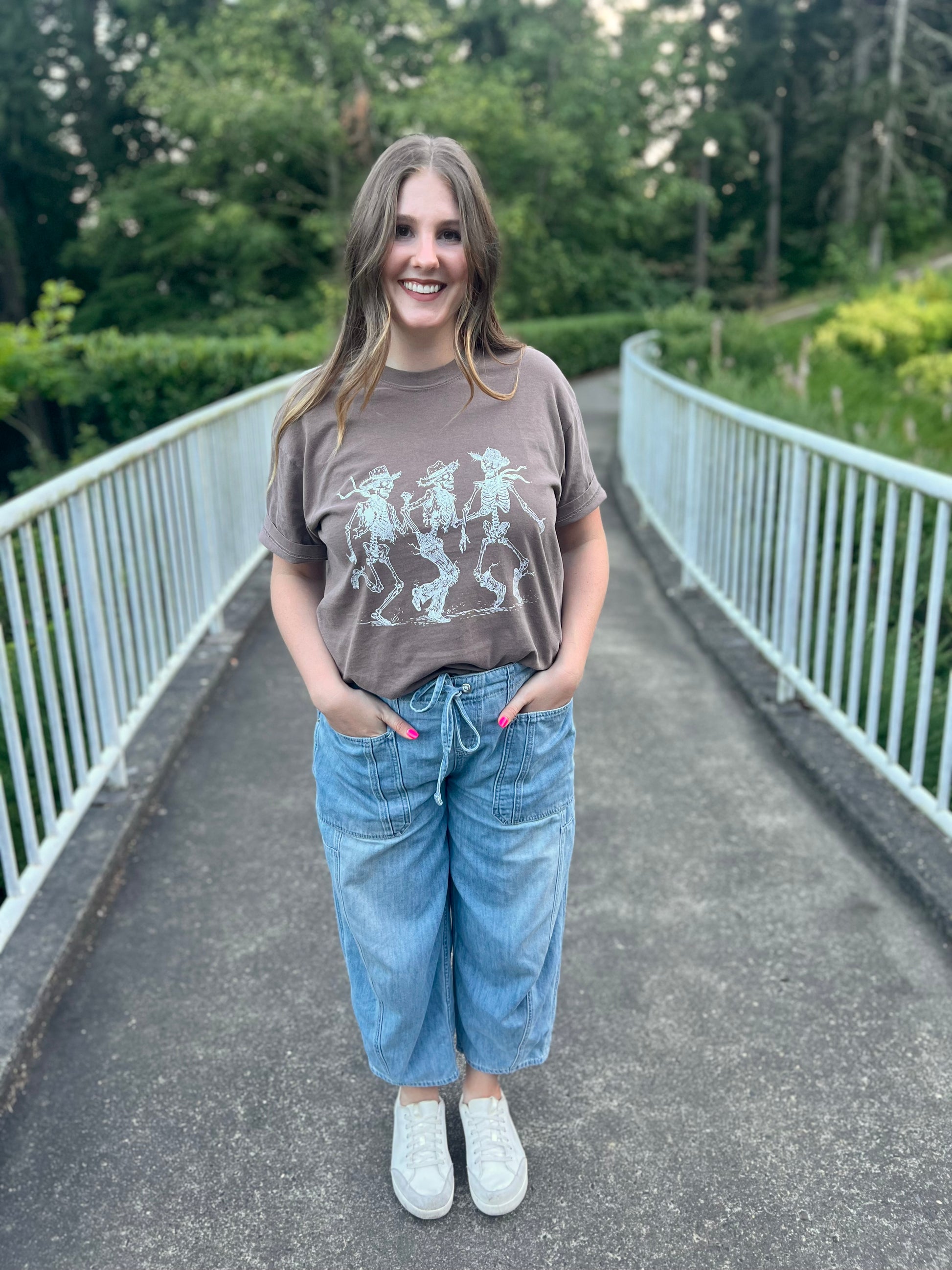 LucyBrook Boutique Cowboy Skeletons Graphic Tee