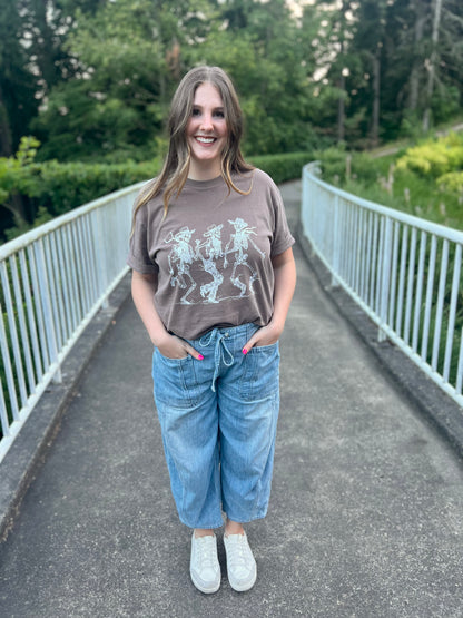 LucyBrook Boutique Cowboy Skeletons Graphic Tee