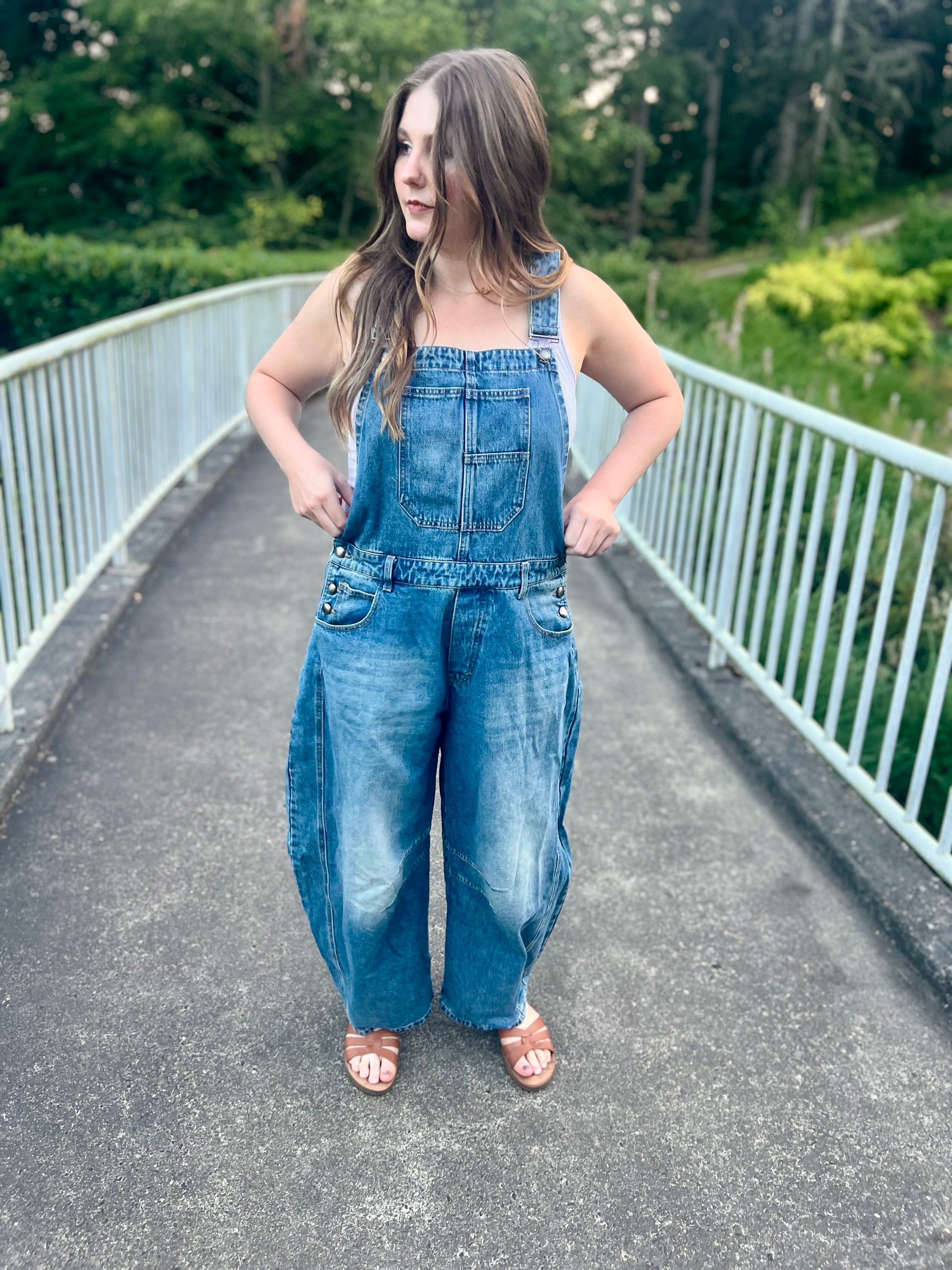 LucyBrook Boutique Barrel Jean Overalls