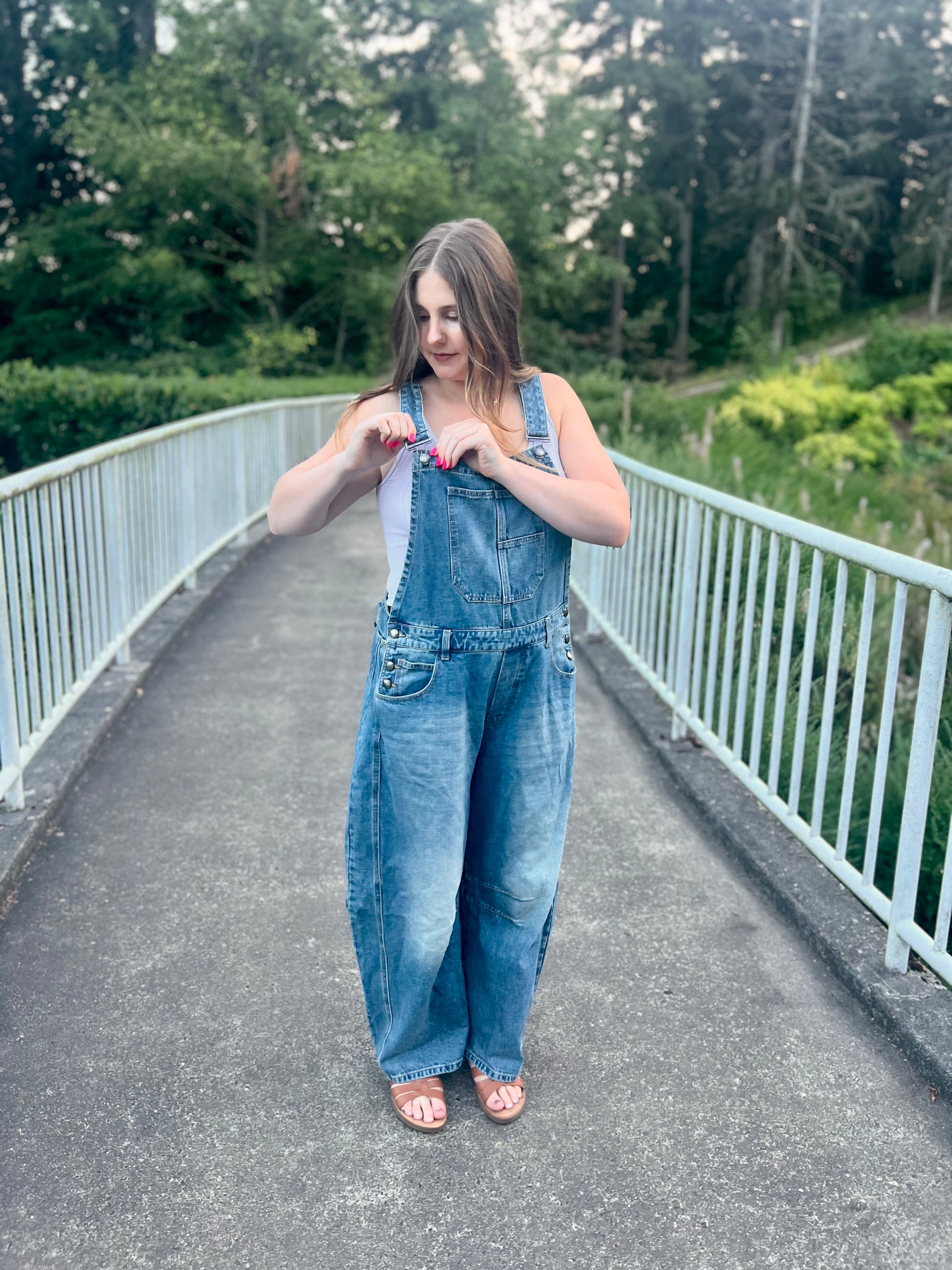 LucyBrook Boutique Barrel Jean Overalls