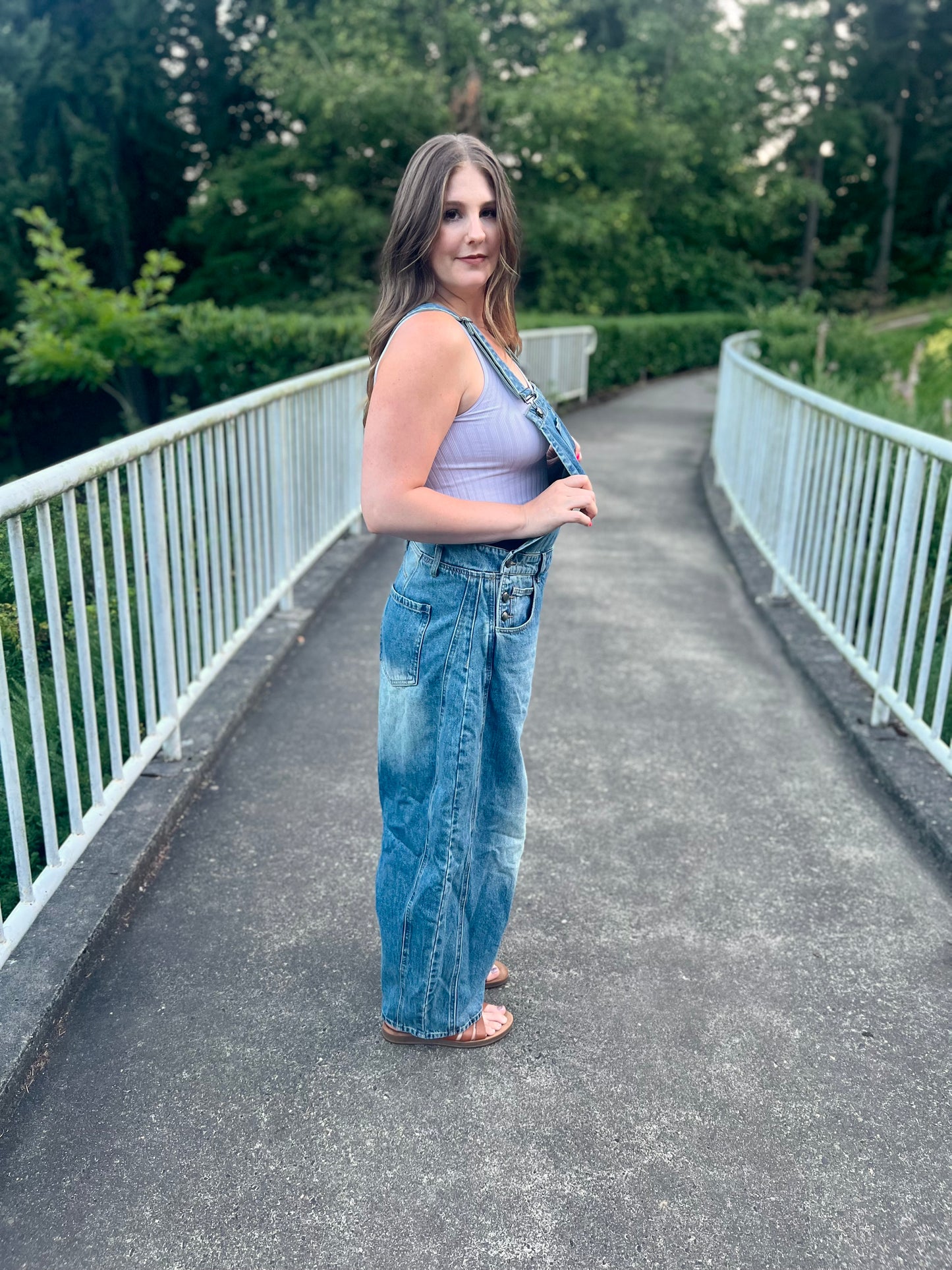 LucyBrook Boutique Barrel Jean Overalls