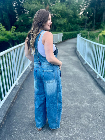 LucyBrook Boutique Barrel Jean Overalls