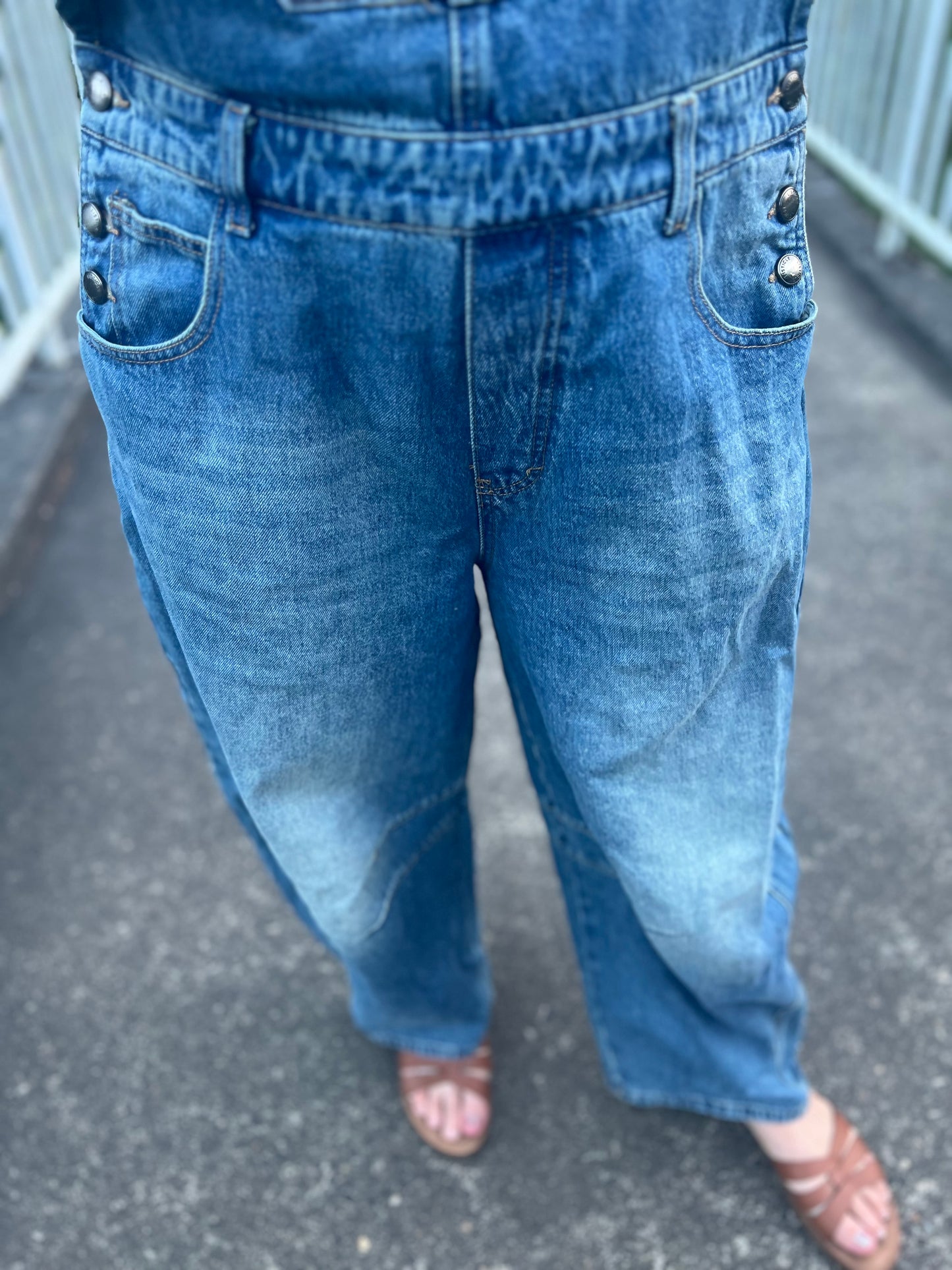 LucyBrook Boutique Barrel Jean Overalls