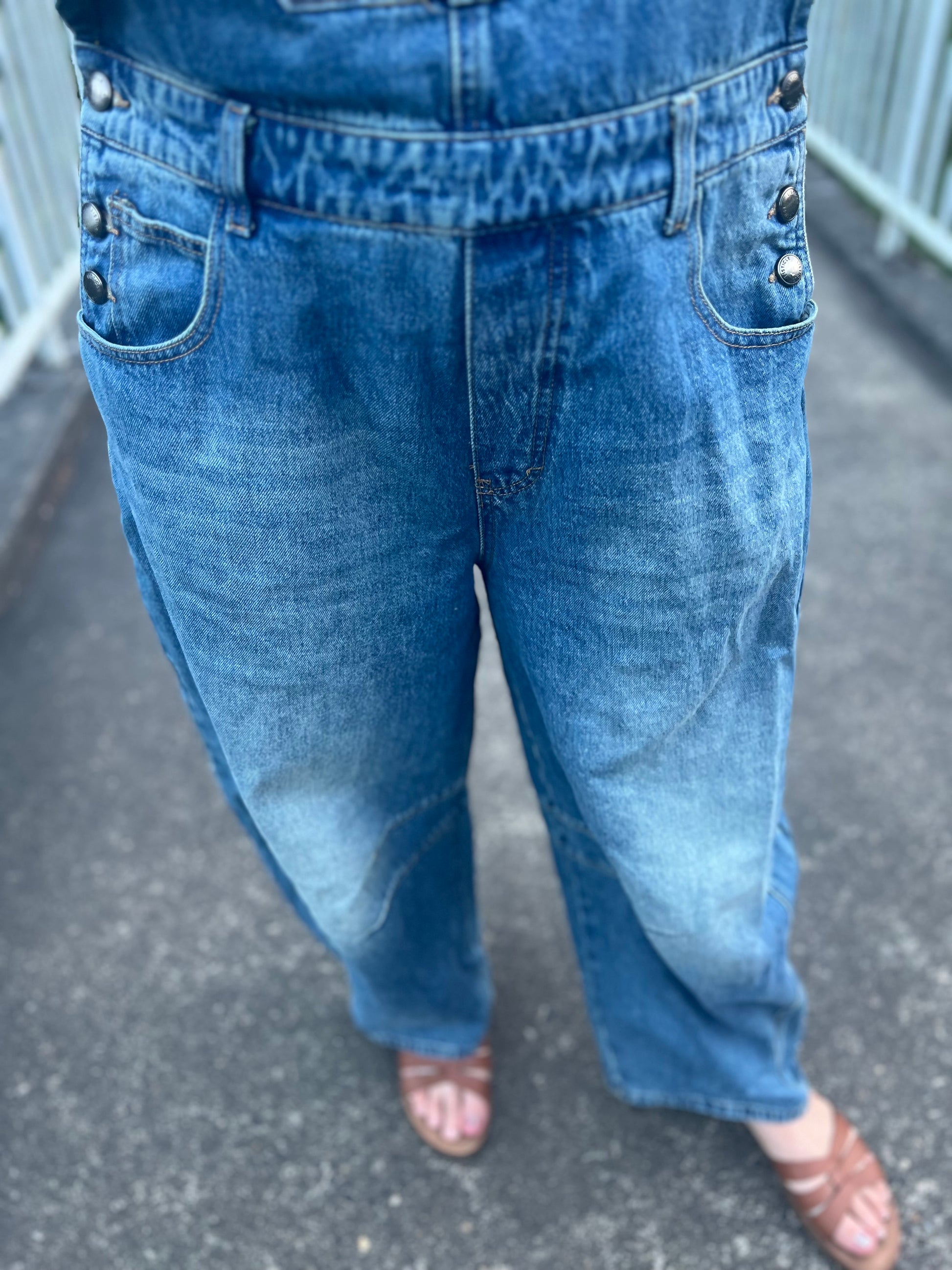 LucyBrook Boutique Barrel Jean Overalls