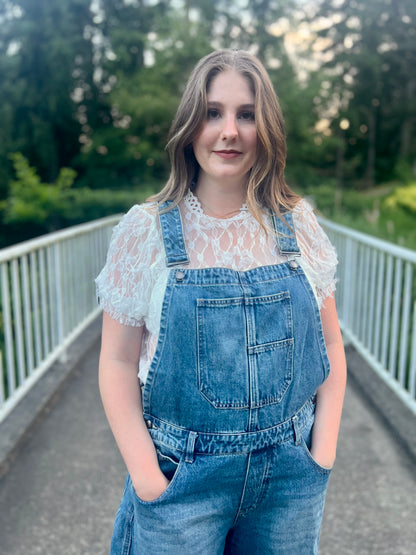 LucyBrook Boutique Barrel Jean Overalls