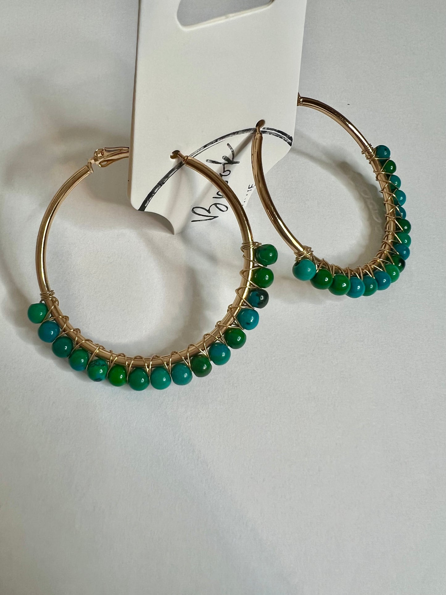 Phoenix Beaded Hoop Earrings