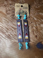 Justin Brand Genuine Leather Aztec Drop Earrings