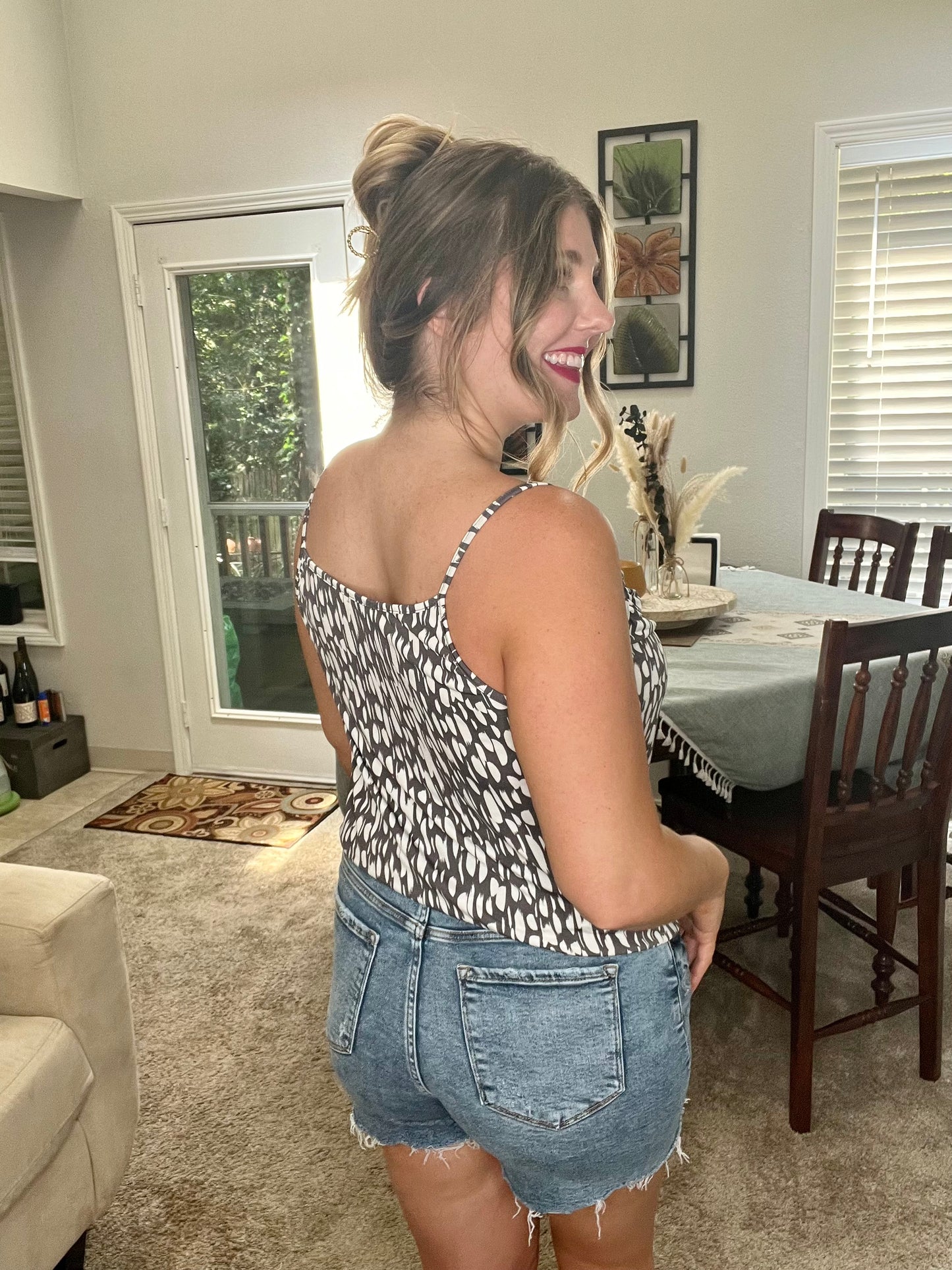 Brooke's Closet: Plum Print Tank Top