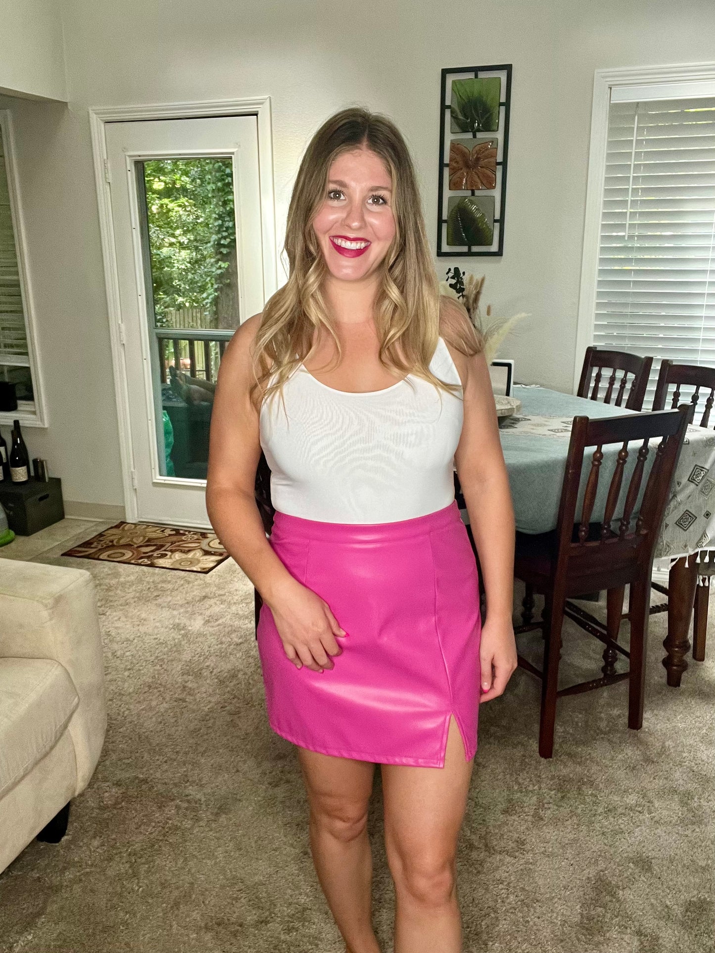 Brooke's Closet: Pink Pleather Mini Skirt