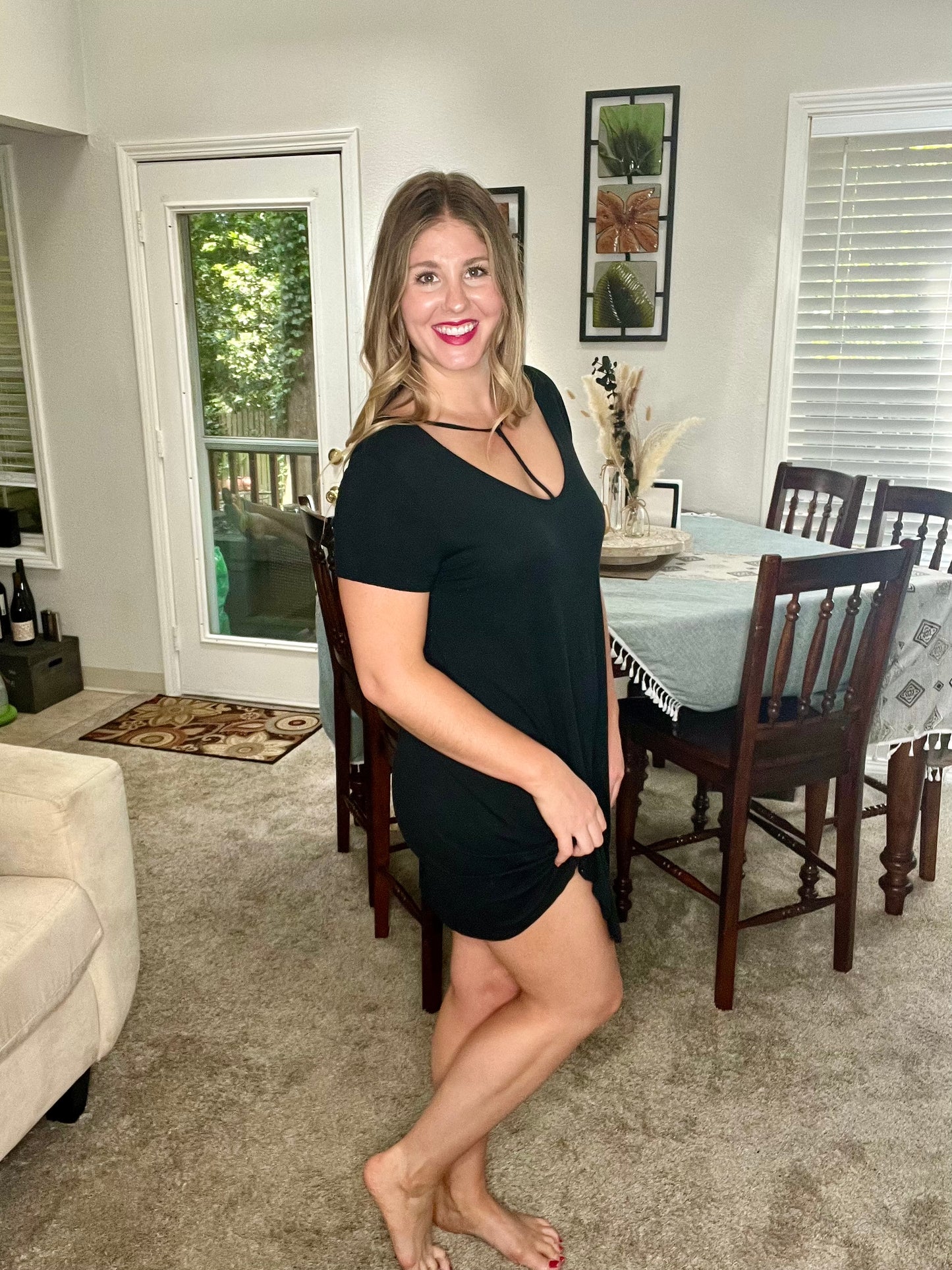 Brooke's Closet: Cut Out Black T-Shirt Dress