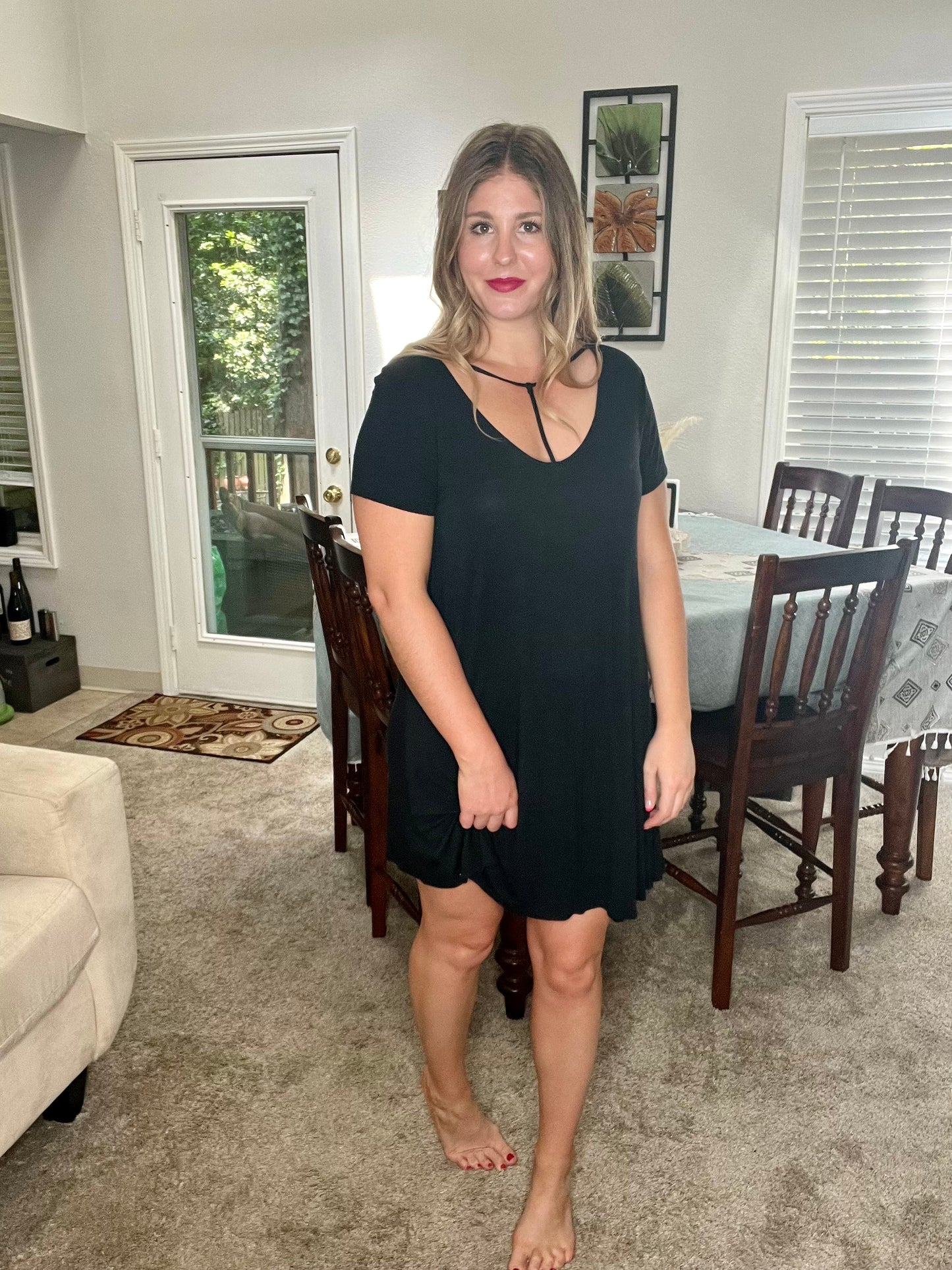 Brooke's Closet: Cut Out Black T-Shirt Dress