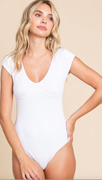 LucyBrook Boutique Ribbed SS Bodysuit